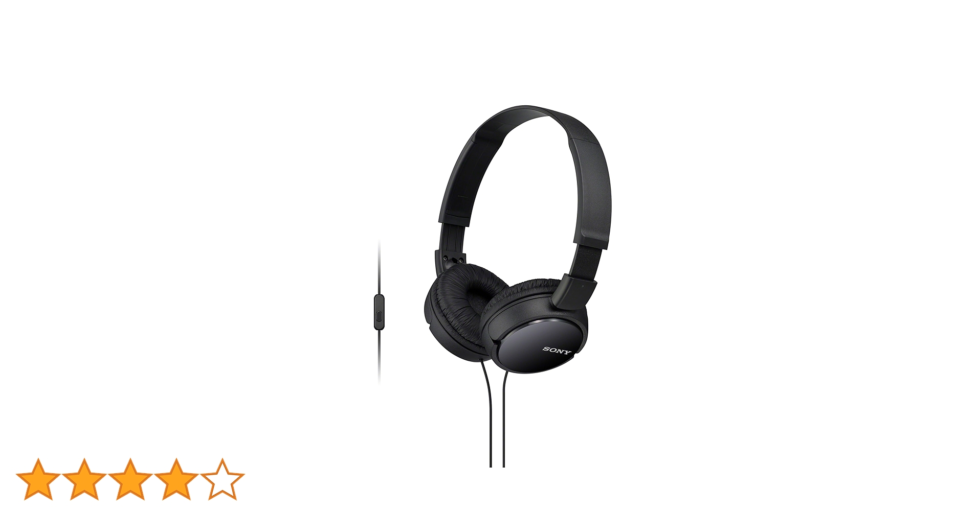 Sony  ᒪens Sony MDRZX110AP ZX Series Extra Bass Smartphone Headset with